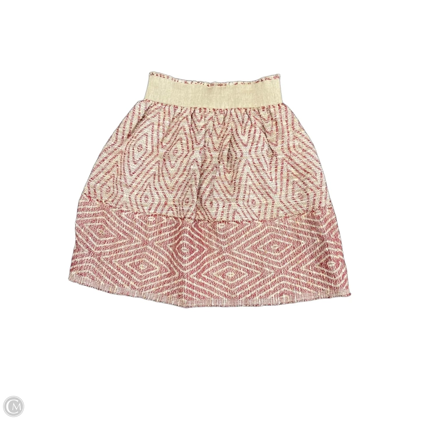Skirt Mini & Short By Cmb In Red & Tan, Size: Xs