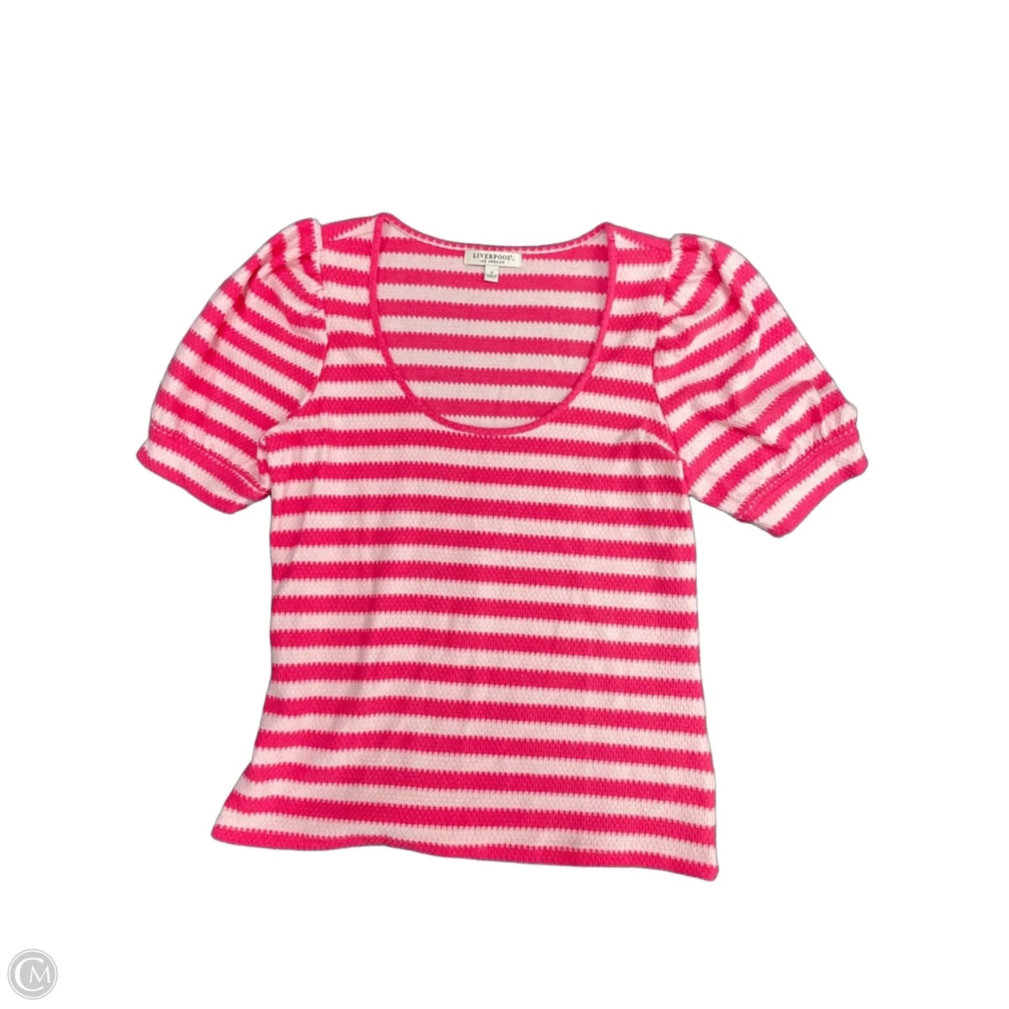 Top Short Sleeve By Liverpool In Pink, Size: S