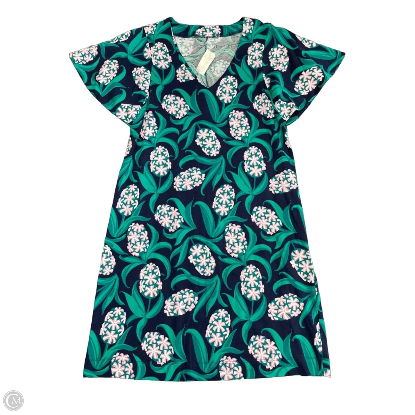 Dress Casual Short By Draper James In Green & Pink, Size: S
