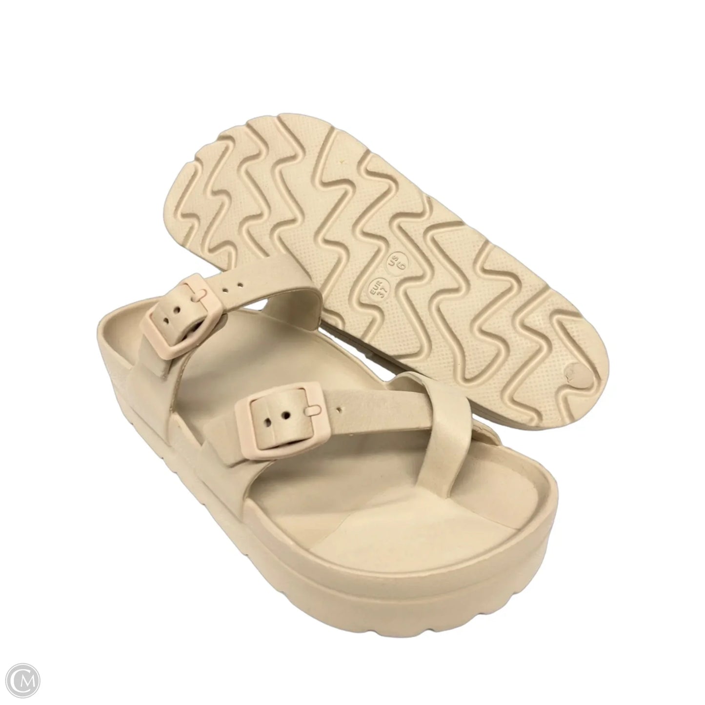 Sandals Flats By Cme In Beige, Size: 6