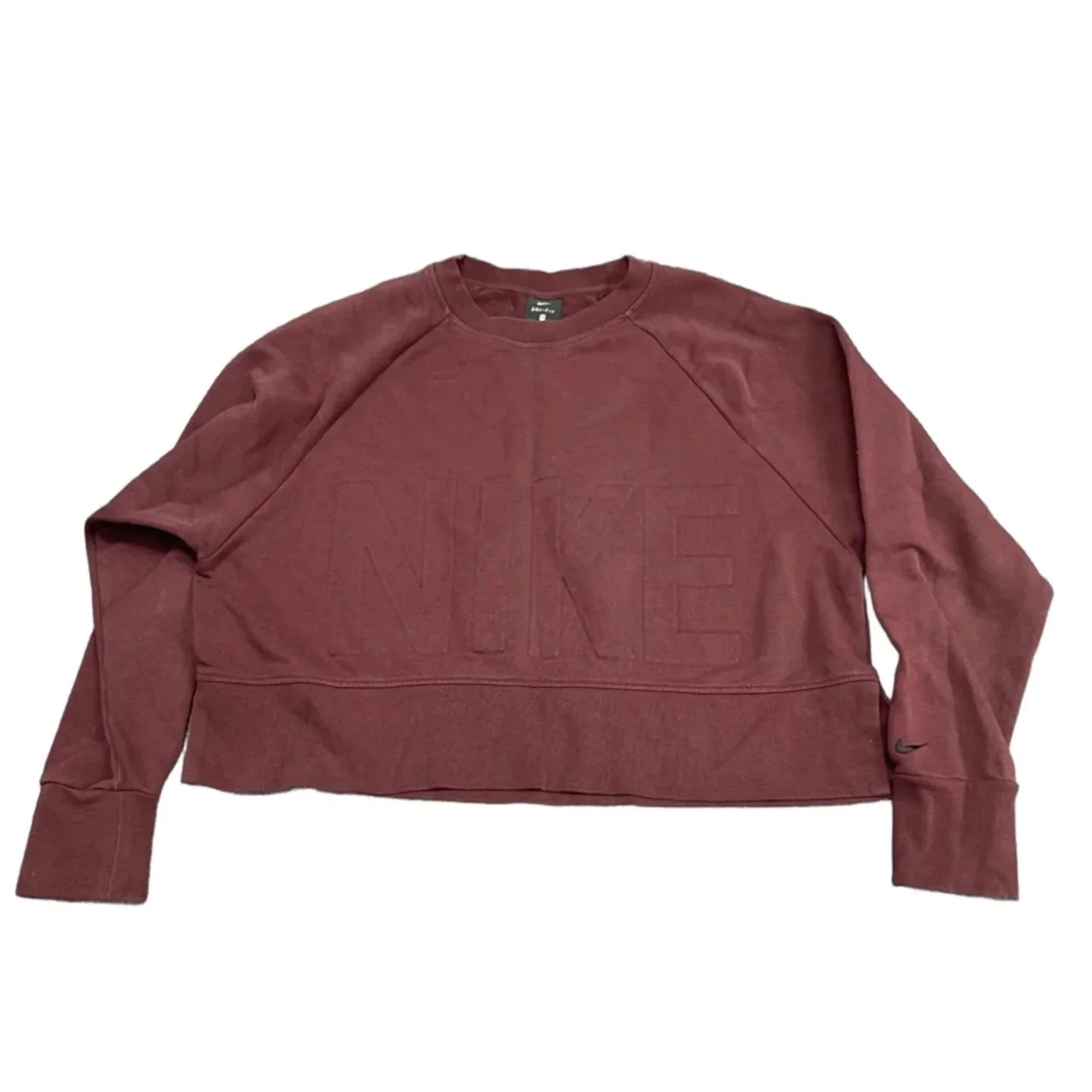 Sweatshirt Crewneck By Nike Apparel In Maroon, Size: M