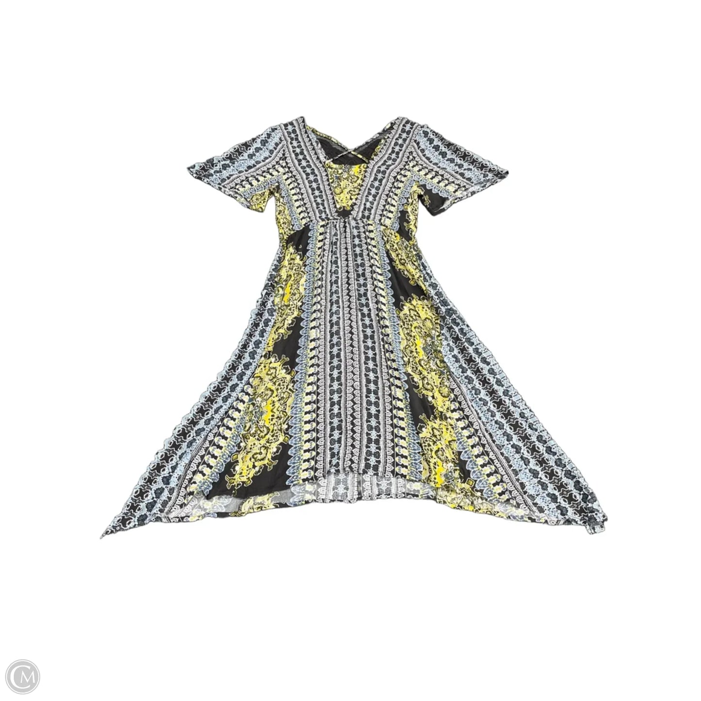 Dress Casual Short By One World In Blue & Yellow, Size: Xs