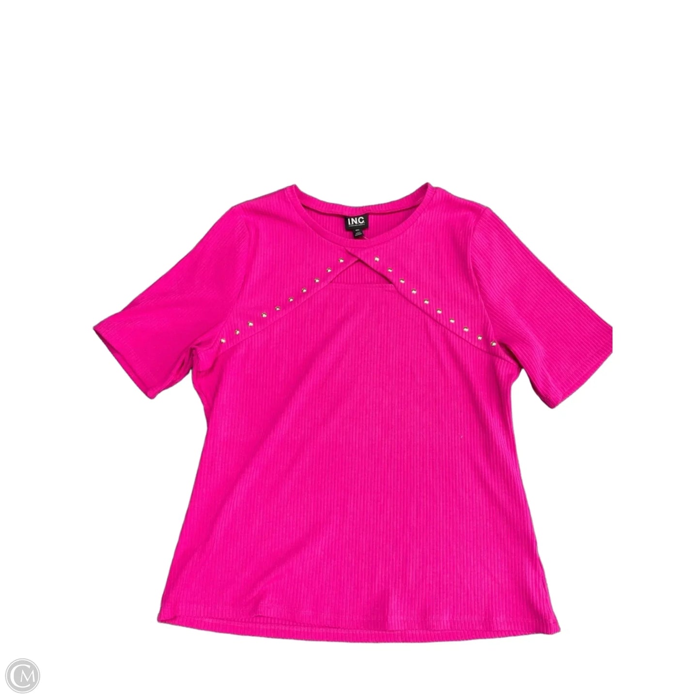 Top Short Sleeve By Inc In Pink & Purple, Size: Xxl