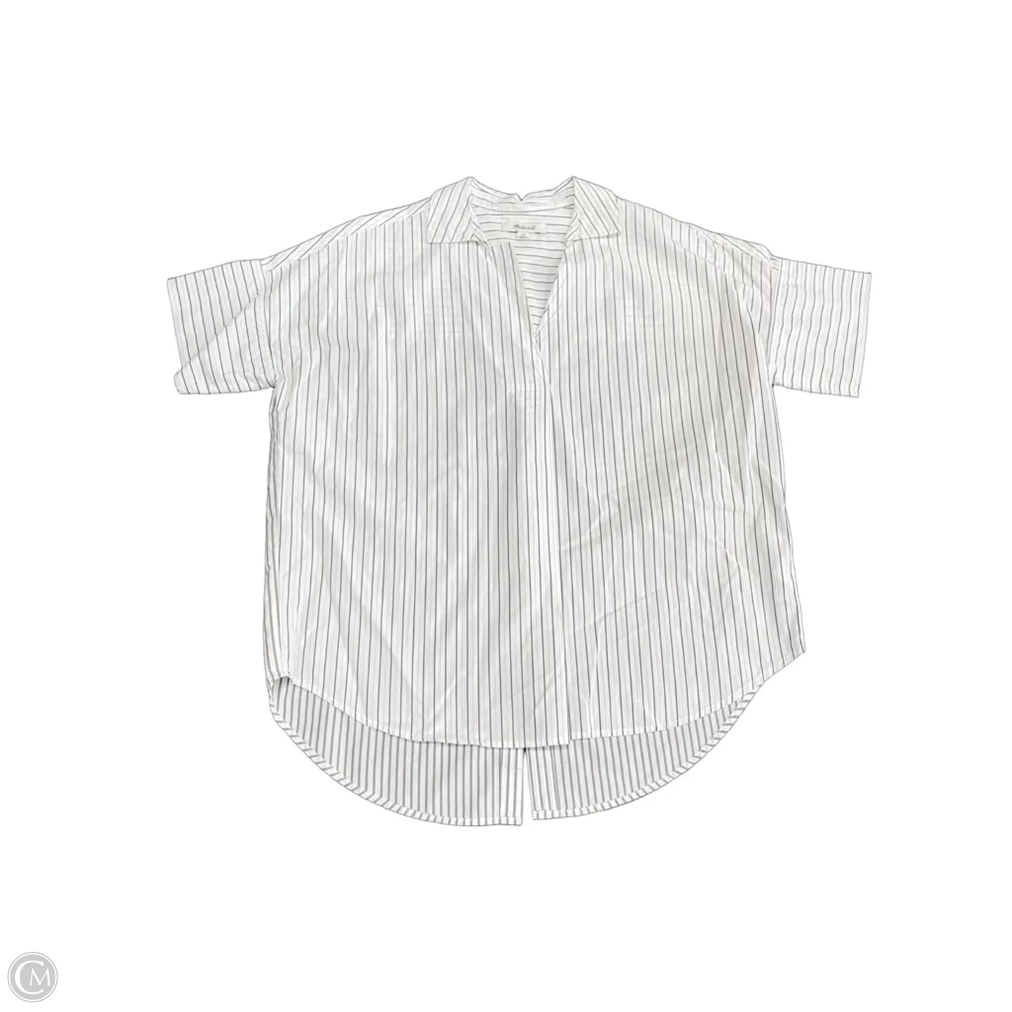 Top Short Sleeve By Madewell In Striped Pattern, Size: Xs