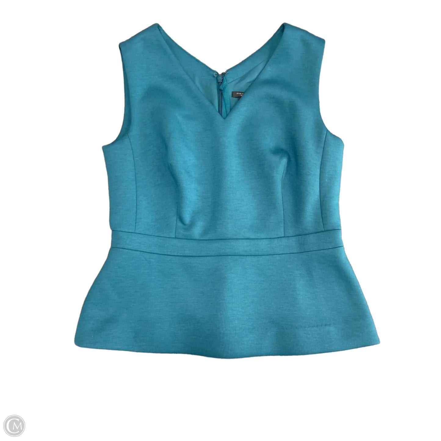 Top Sleeveless By Ann Taylor In Teal, Size: 4p