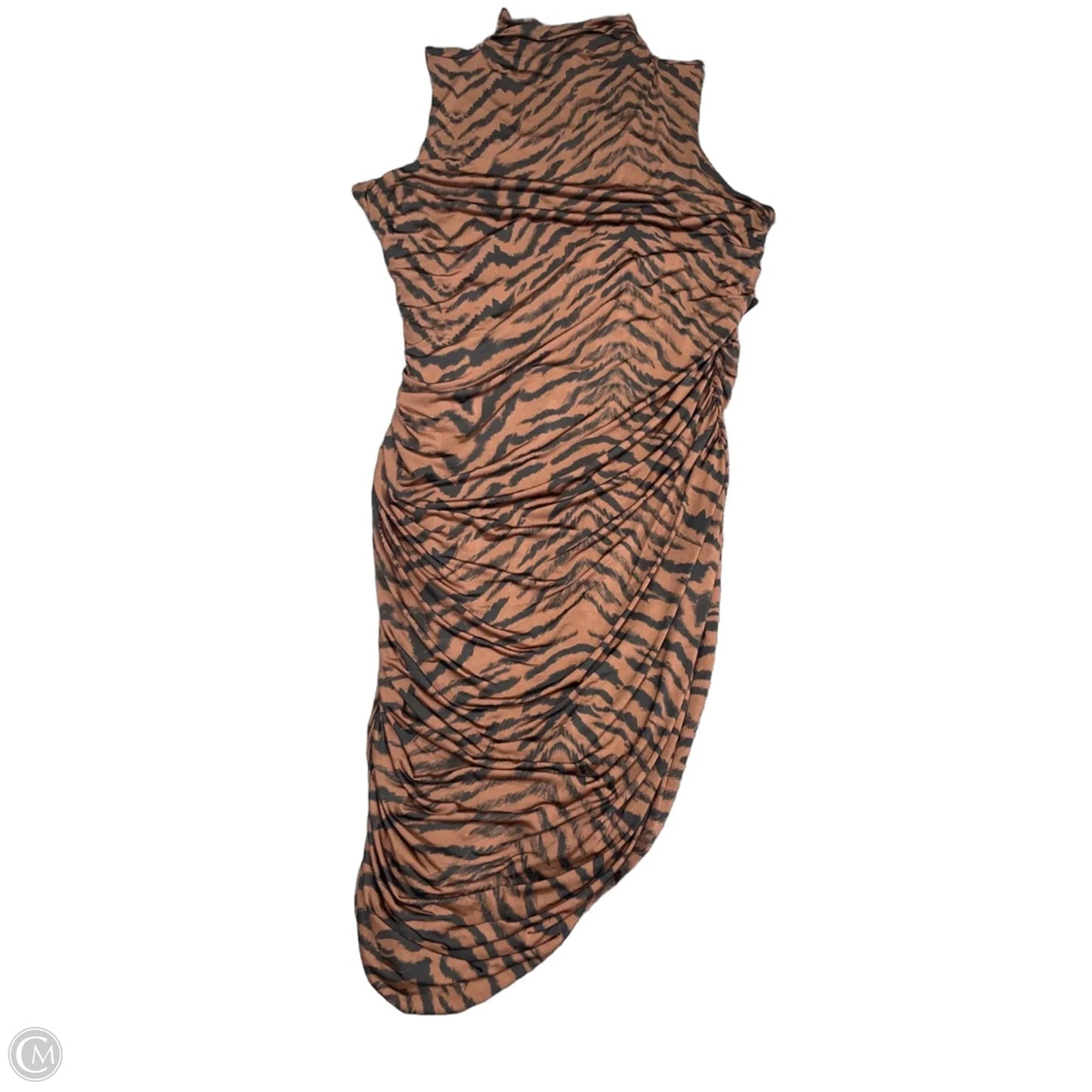 Dress Casual Midi By Express In Animal Print, Size: Xl