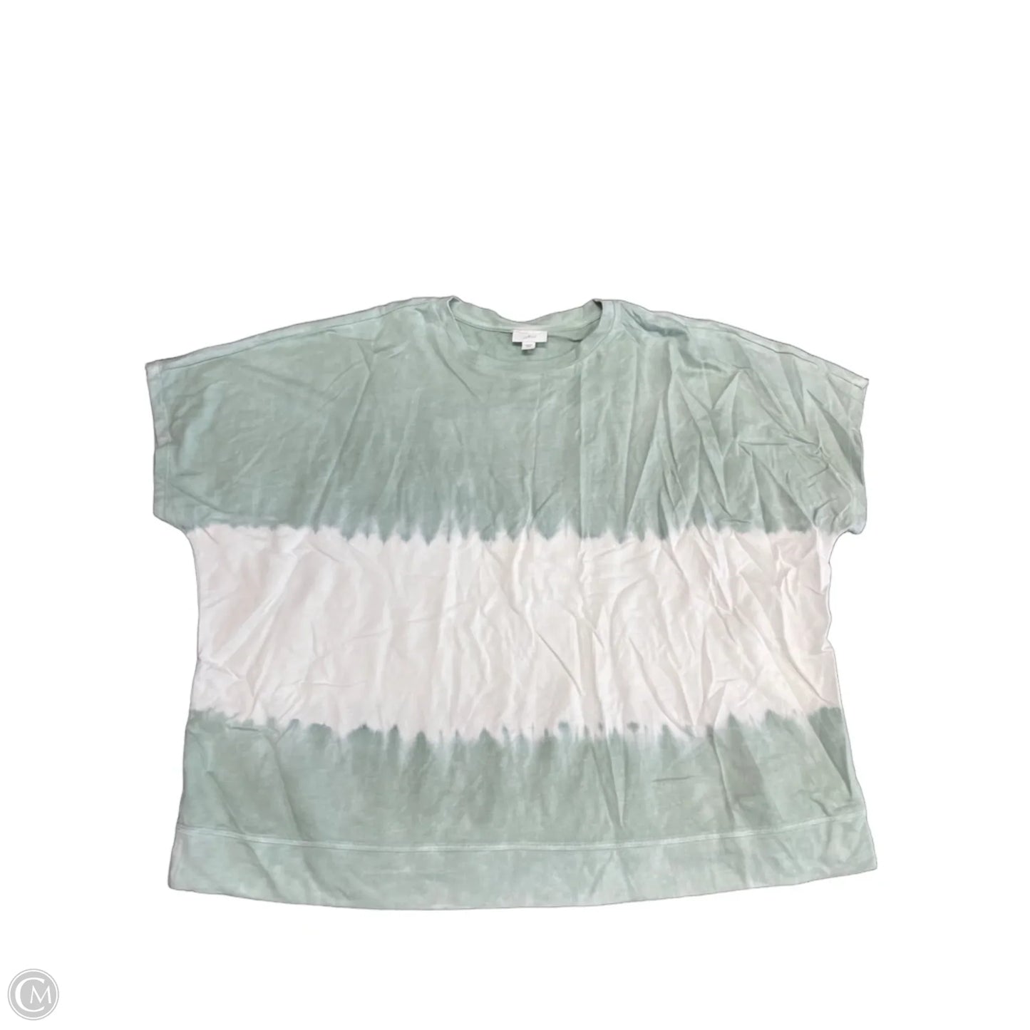 Top Short Sleeve By J. Jill In Green & White, Size: Xl