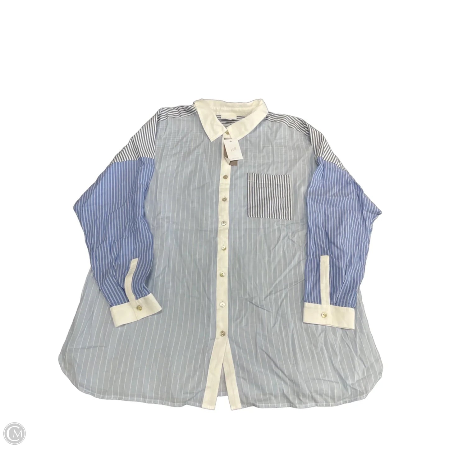 Top Long Sleeve By J. Jill In Blue, Size: Xlp