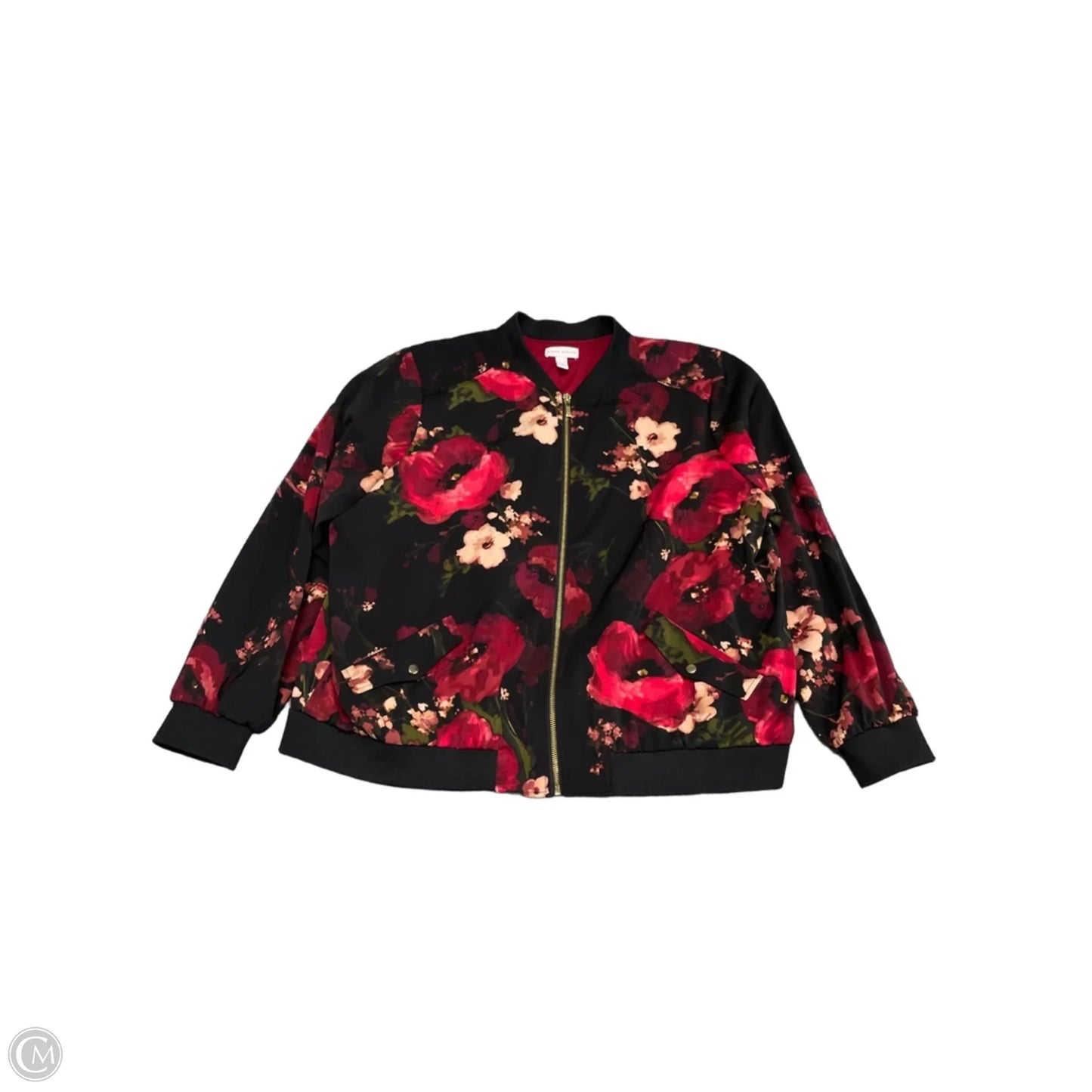 Jacket Other By Susan Graver In Black & Red, Size: Xl
