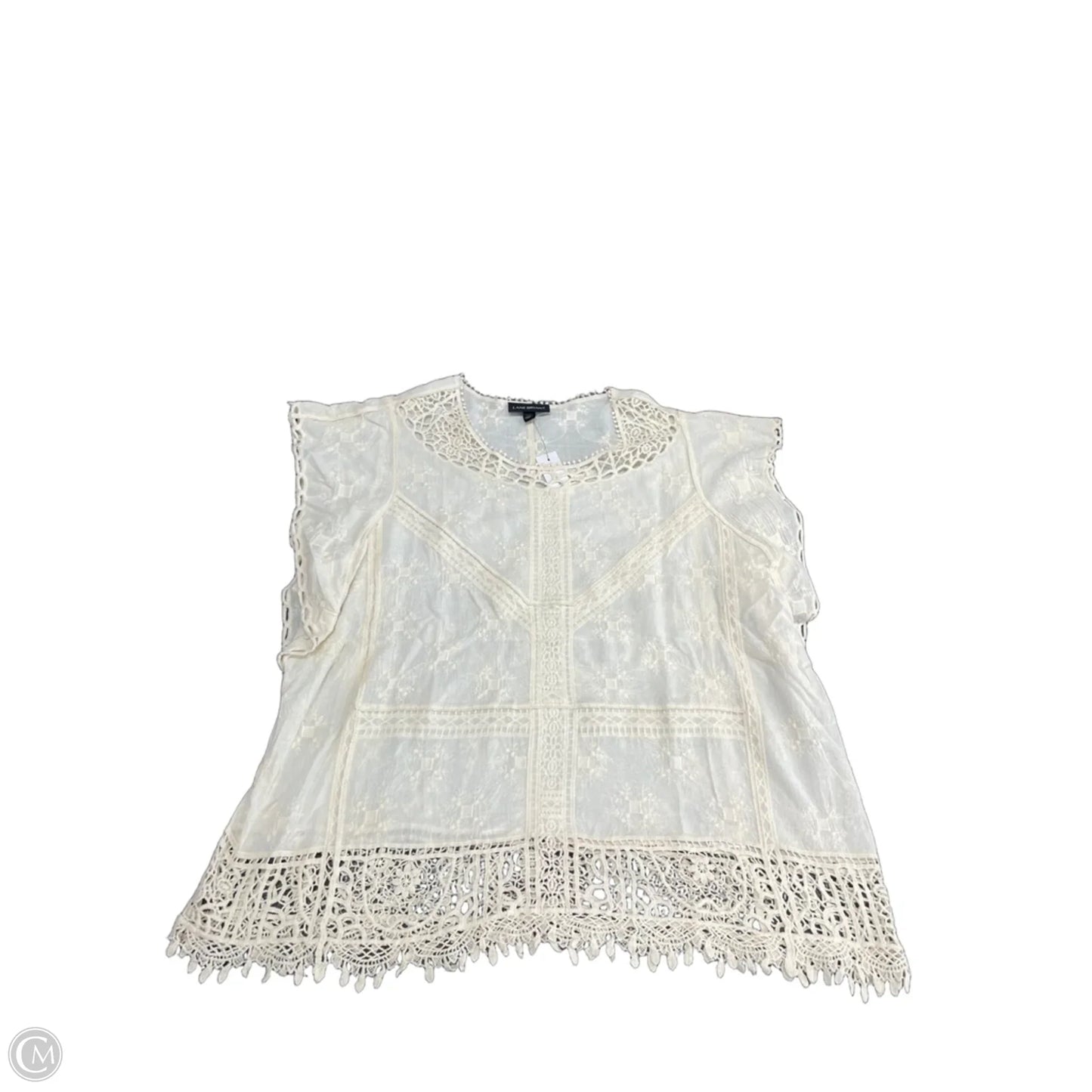 Tunic Short Sleeve By Lane Bryant In Cream, Size: 20