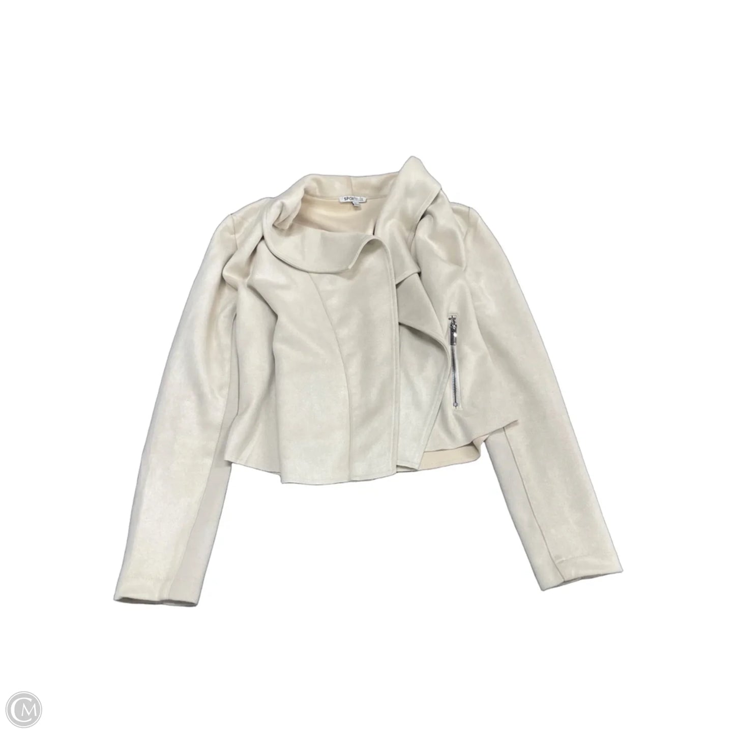 Jacket Moto By Cme In Beige, Size: L