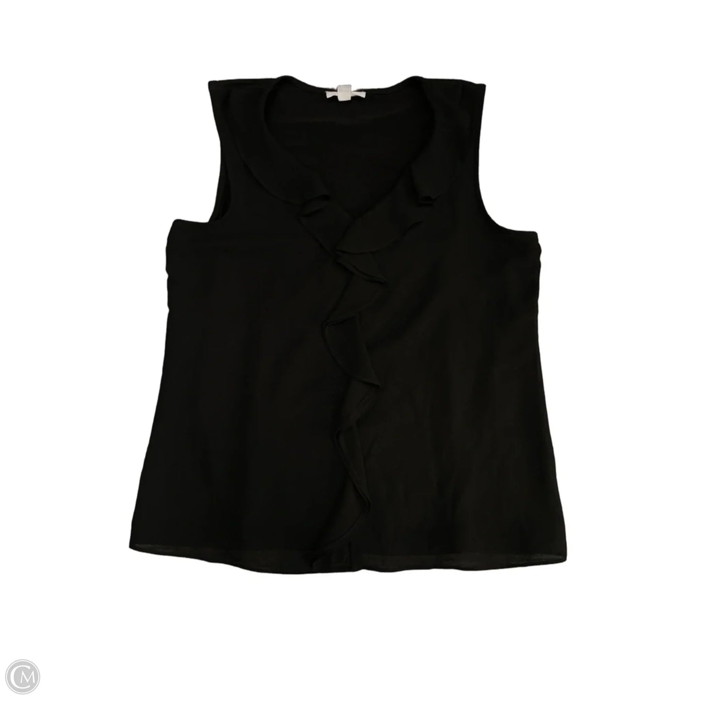 Blouse Sleeveless By Calvin Klein In Black, Size: S