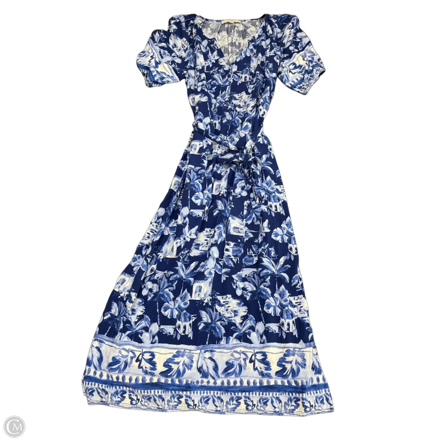 Dress Casual Midi By Loft In Blue, Size: M