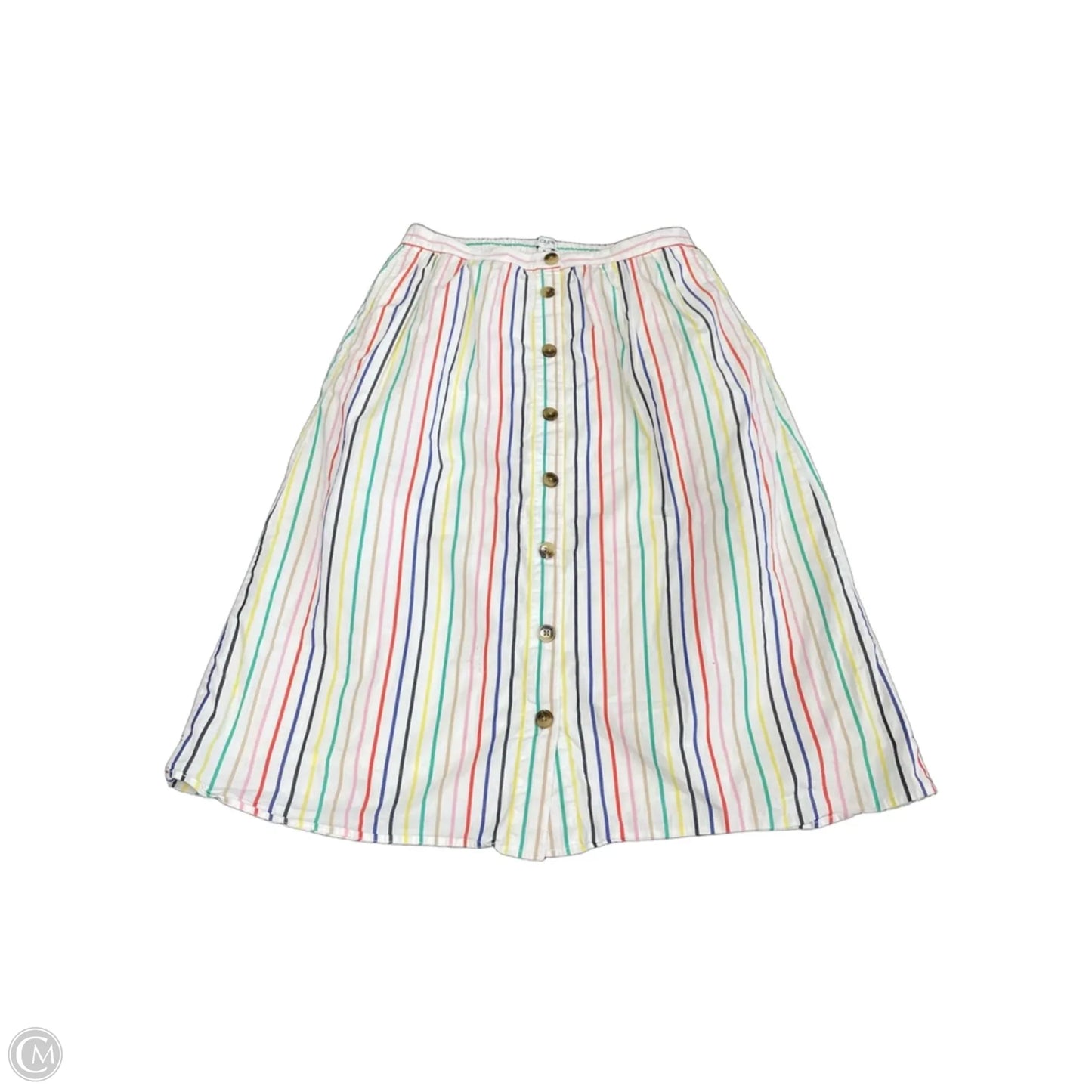 Skirt Midi By J. Crew In Striped Pattern, Size: M