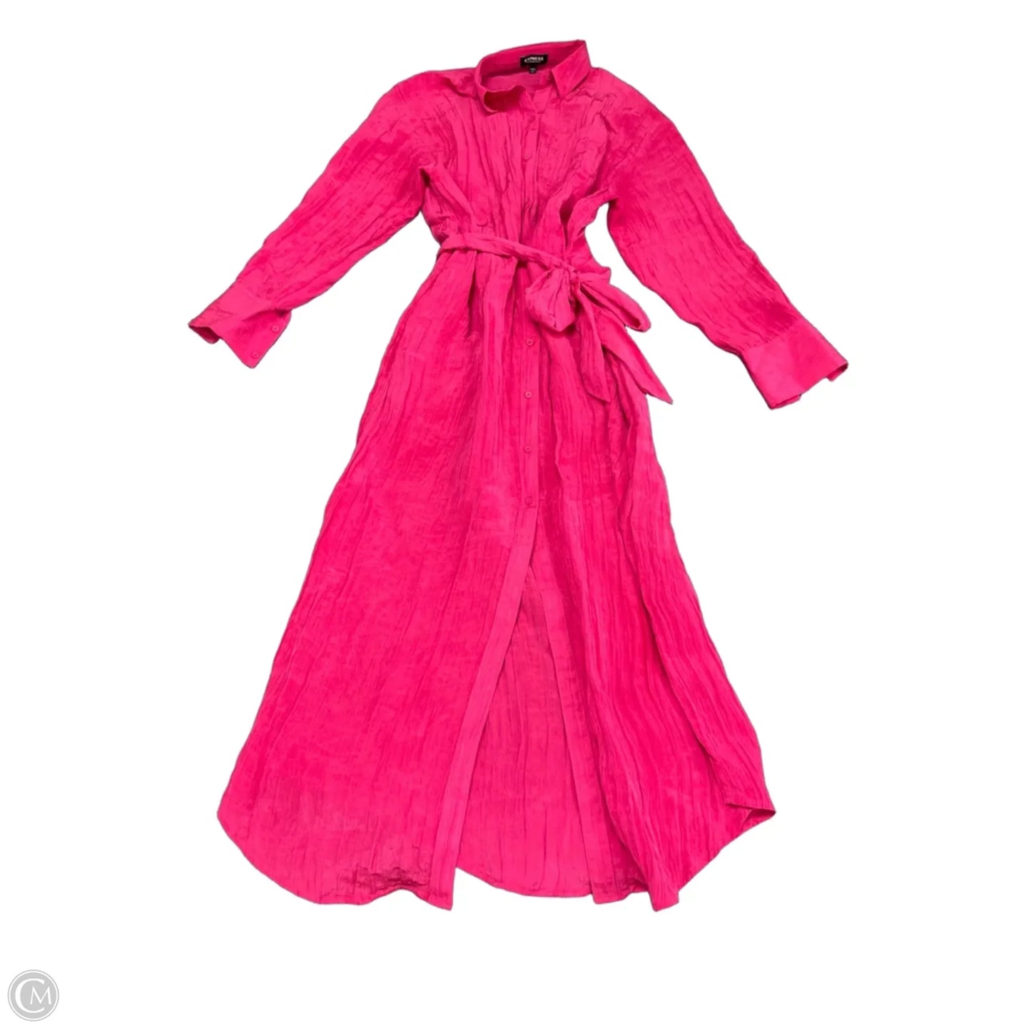 Dress Casual Midi By Express In Pink, Size: Xs