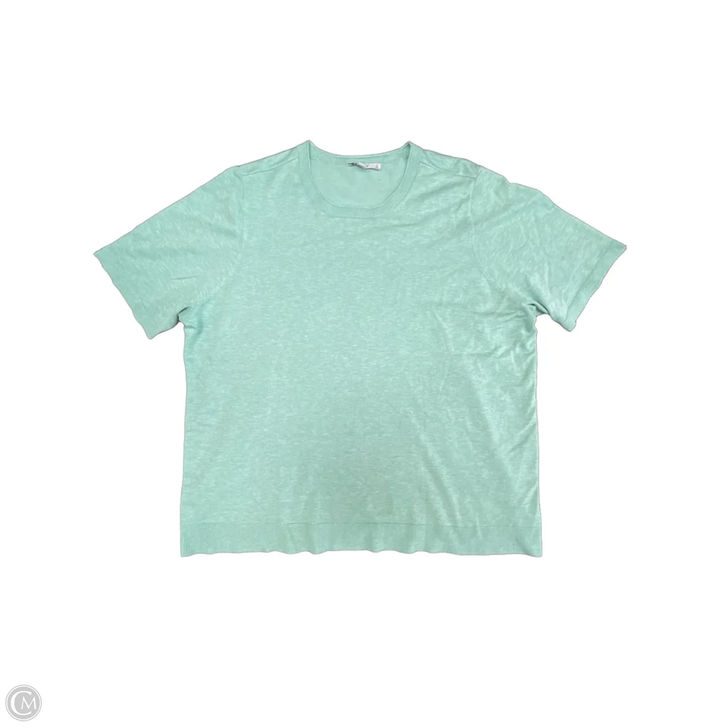 Top Short Sleeve Basic By Chicos In Green, Size: Xxl
