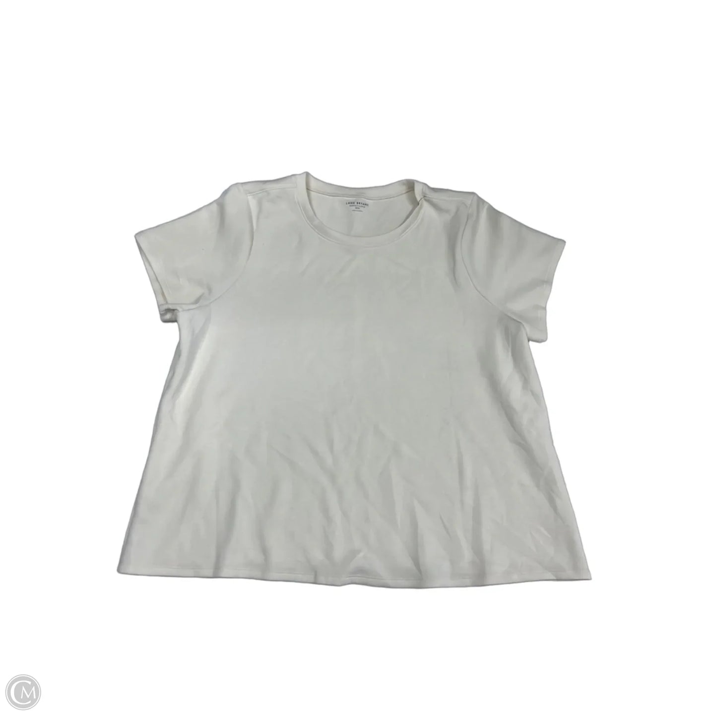 Top Short Sleeve Basic By Lane Bryant In Cream, Size: 1x