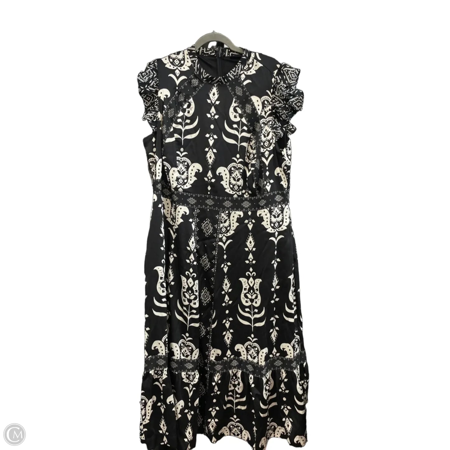 Dress Casual Maxi By Lane Bryant In Black & Cream, Size: 18