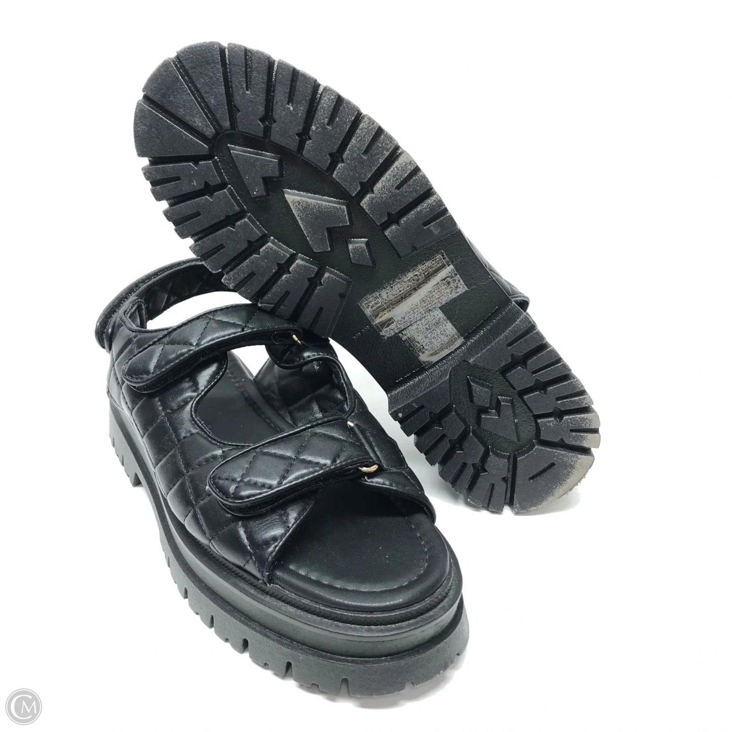 Sandals Heels Platform By Forever 21 In Black, Size: 10