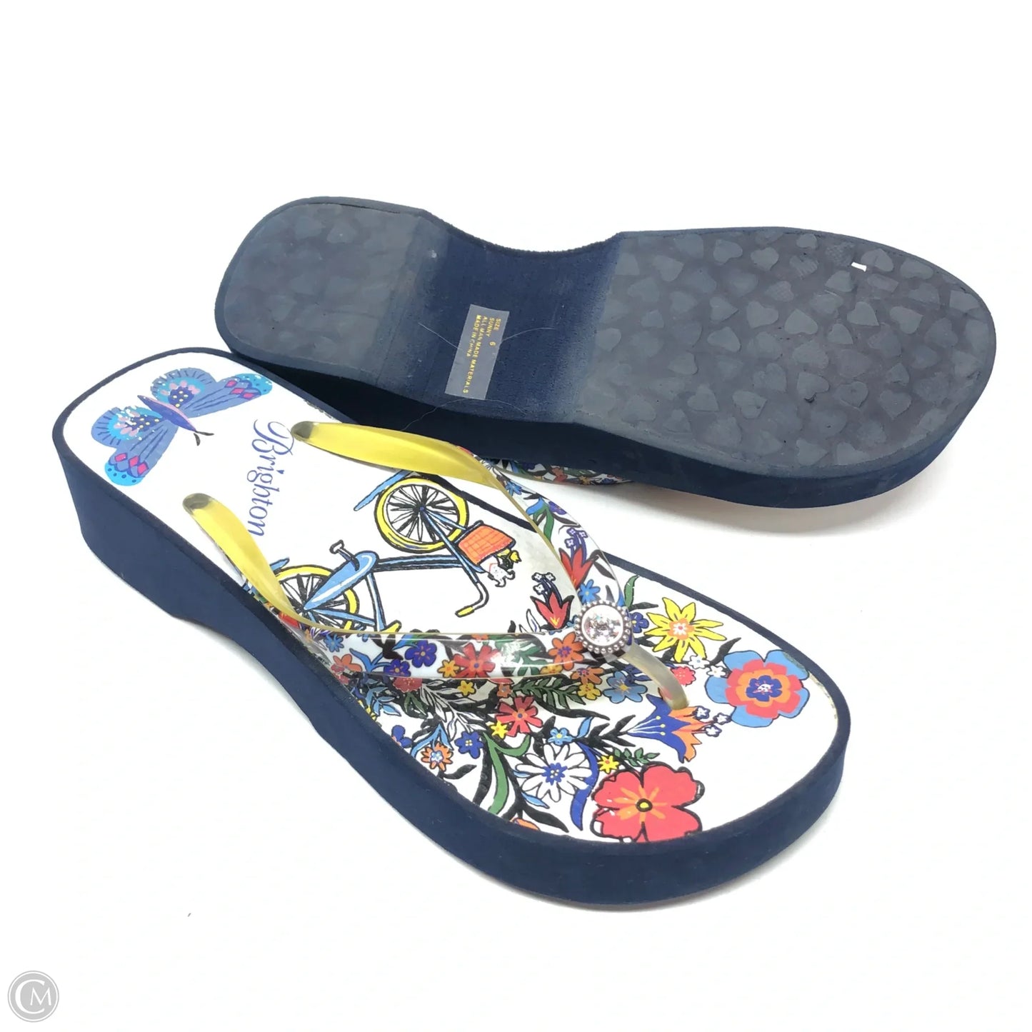 Sandals Flip Flops By Brighton In Multi-colored, Size: 6
