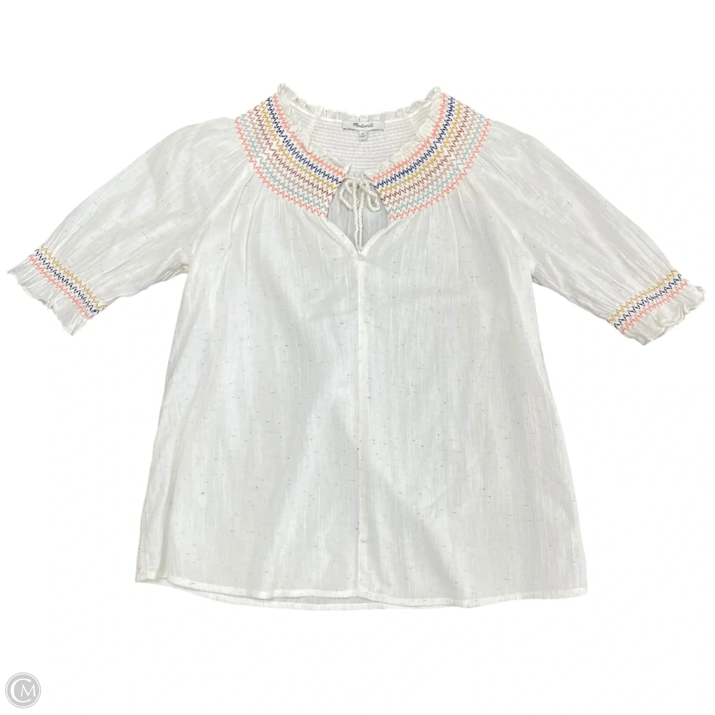 Top Short Sleeve By Madewell In Beige, Size: Xs
