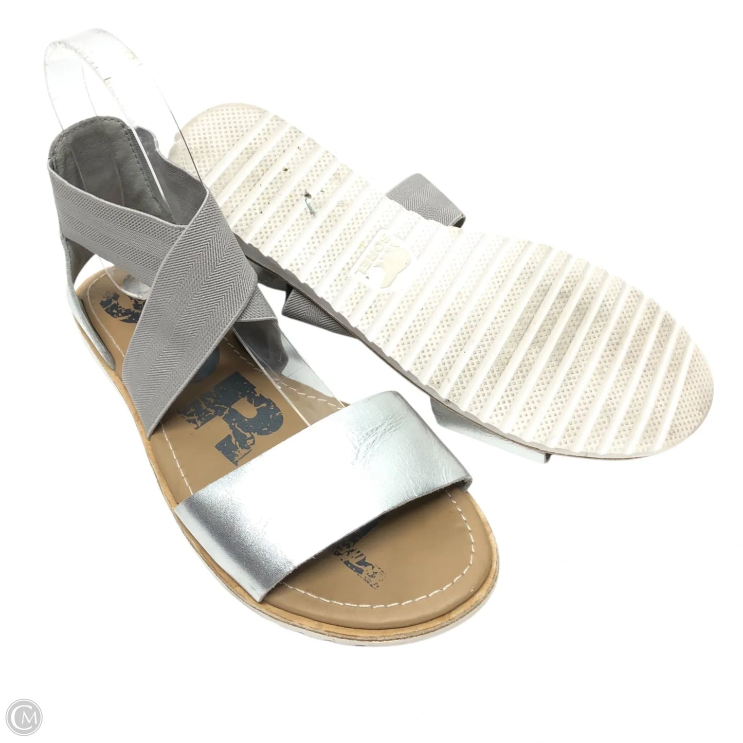 Sandals Flats By Sorel In Silver, Size: 7.5