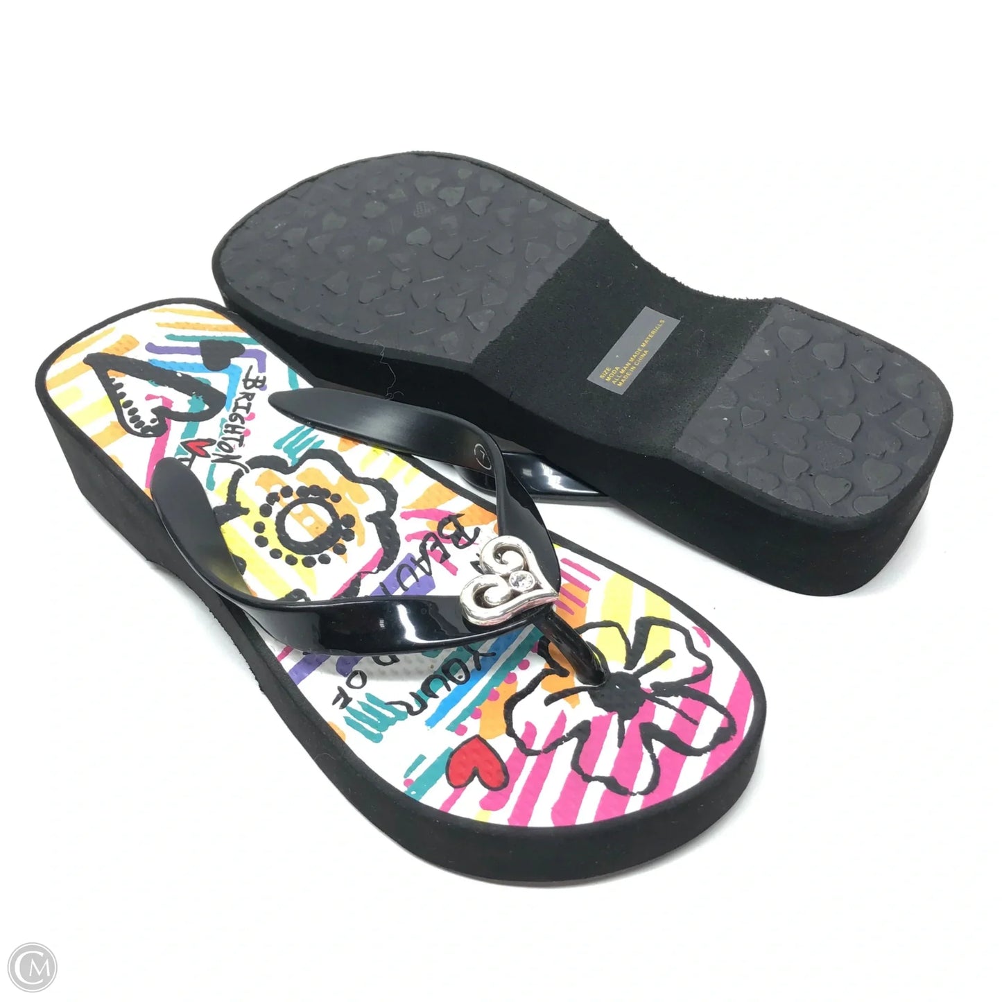 Sandals Flip Flops By Brighton In Multi-colored, Size: 7