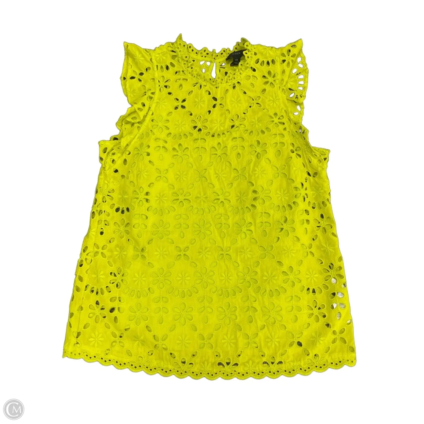 Top Short Sleeve By J. Crew In Chartreuse, Size: Xs