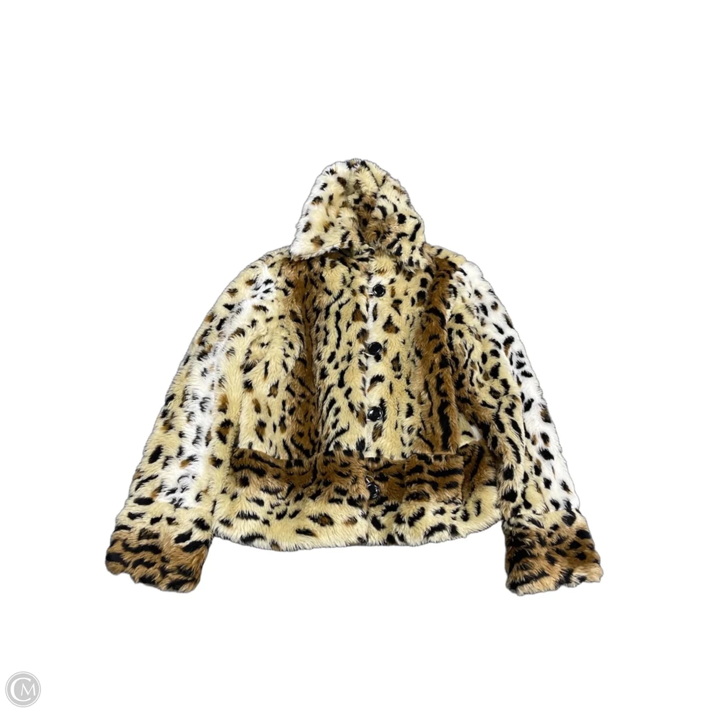 Jacket Faux Fur & Sherpa By Selene Sport In Animal Print, Size: M