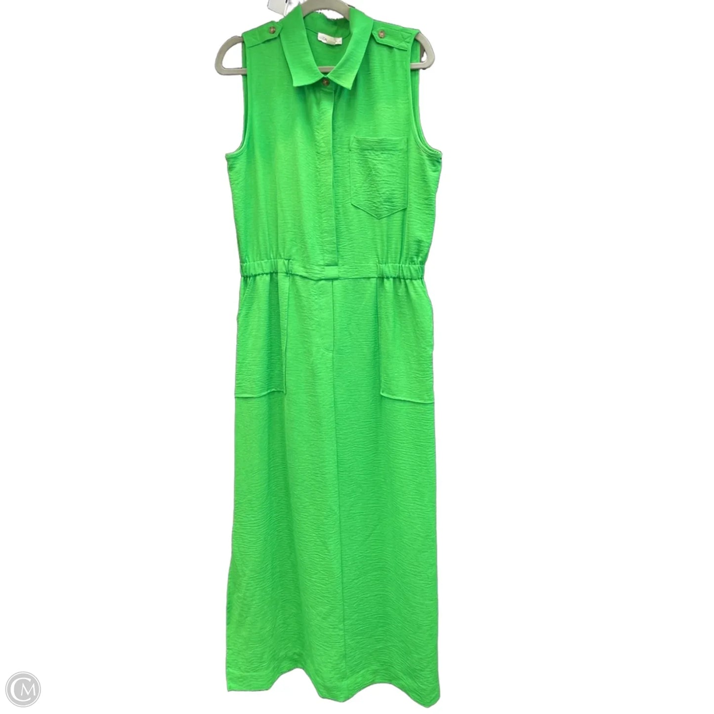 Dress Casual Maxi By Calvin Klein In Green, Size: 12