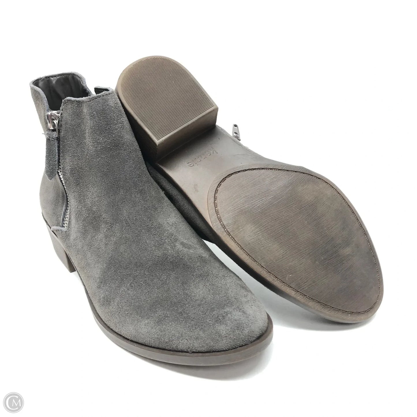 Boots Ankle Heels By Kensie In Grey, Size: 8.5