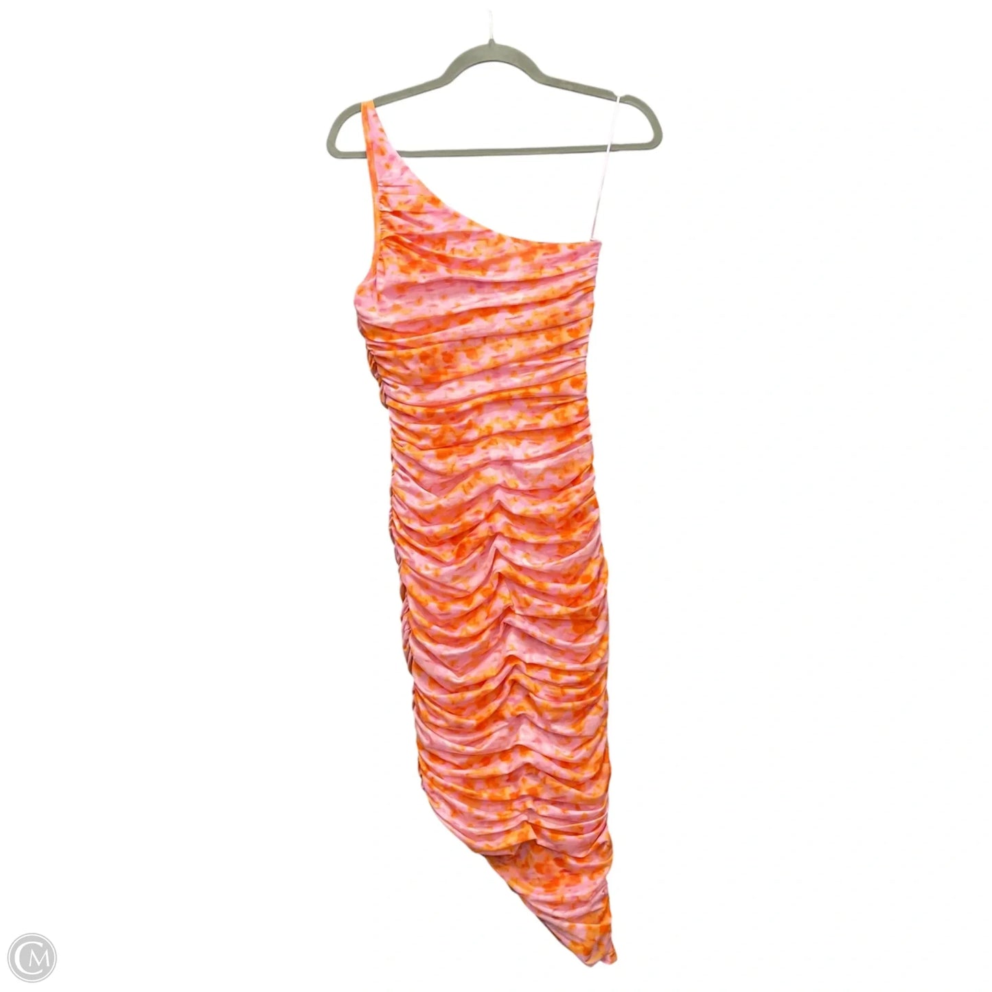 Dress Party Midi By Cmc In Orange & Pink, Size: 2