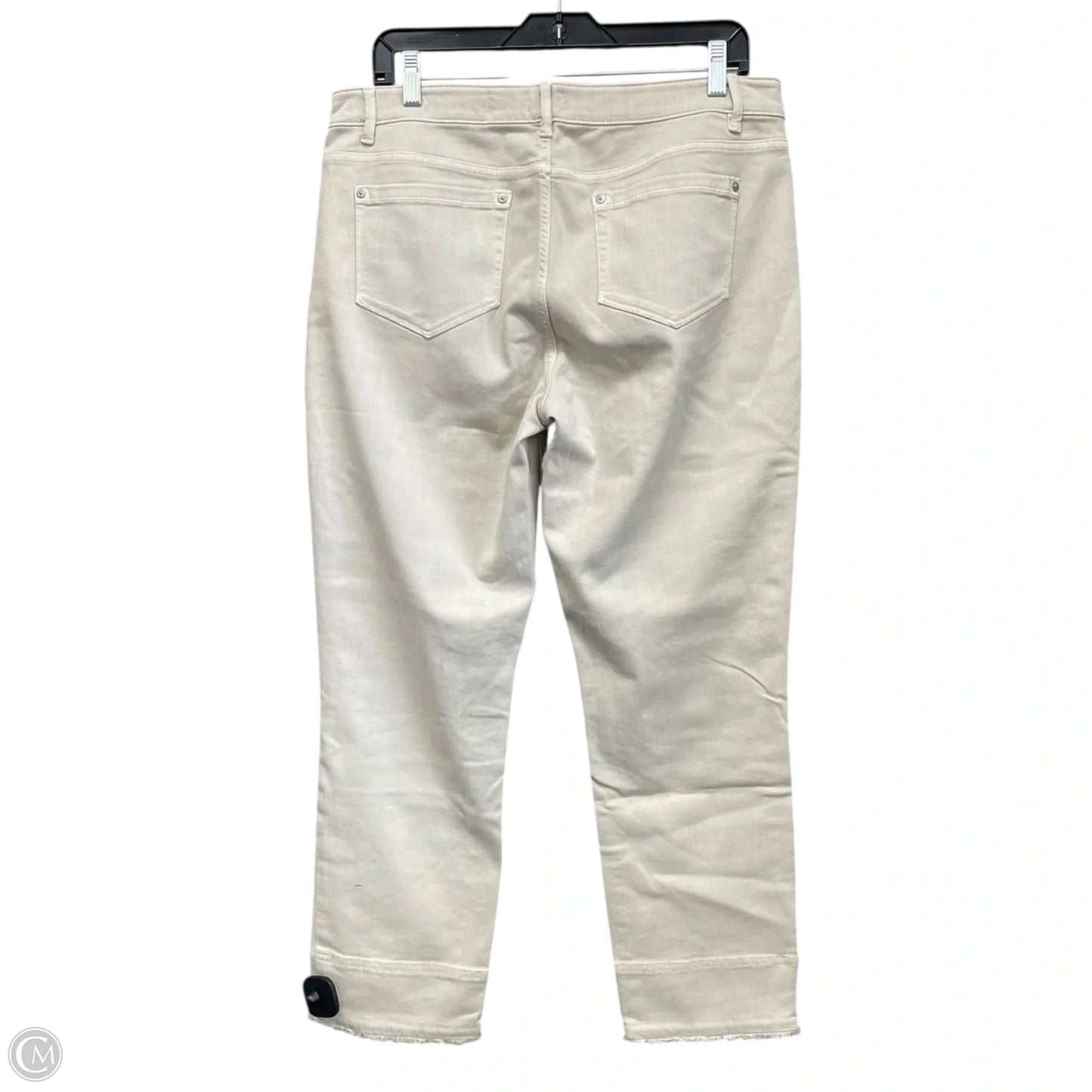 Jeans Cropped By J. Jill In Cream, Size: 12l