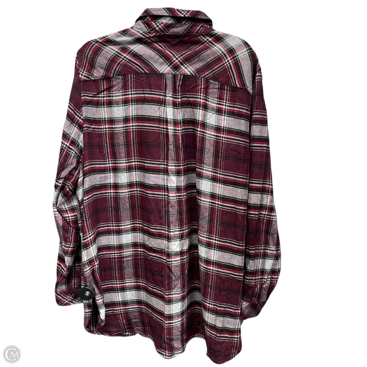 Top Long Sleeve By Torrid In Black & Purple, Size: 2x