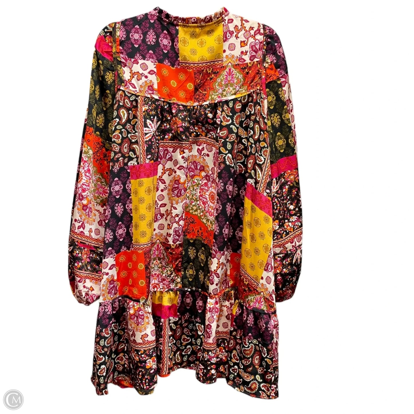 Tunic Short Sleeve By Umgee In Orange & Purple, Size: L