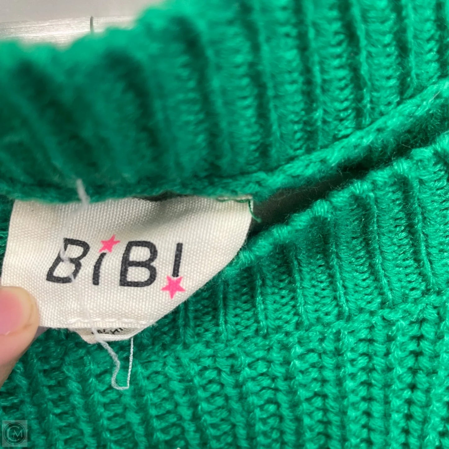 Sweater Short Sleeve By Bibi In Green, Size: M