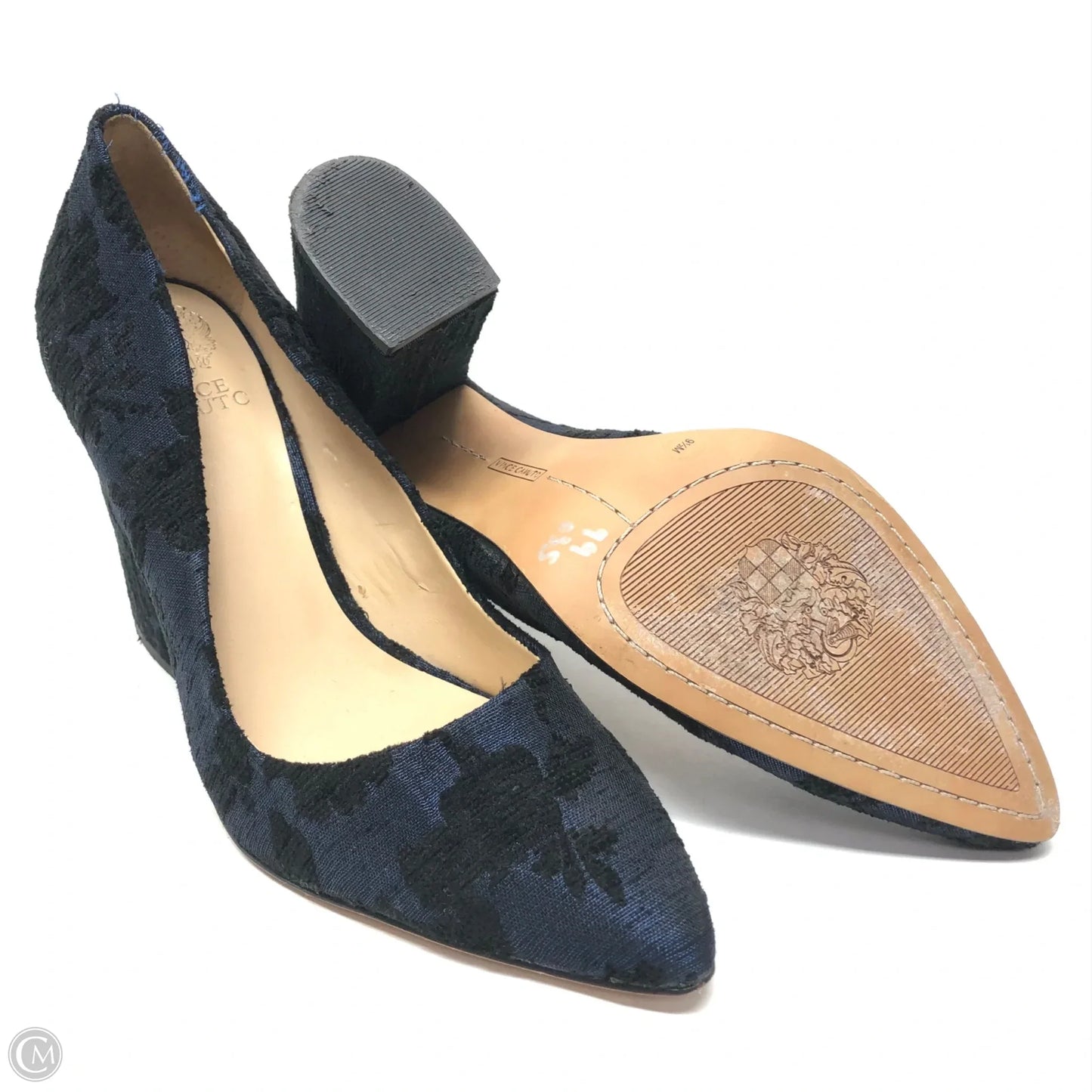 Shoes Heels Block By Vince Camuto In Black & Blue, Size: 9.5