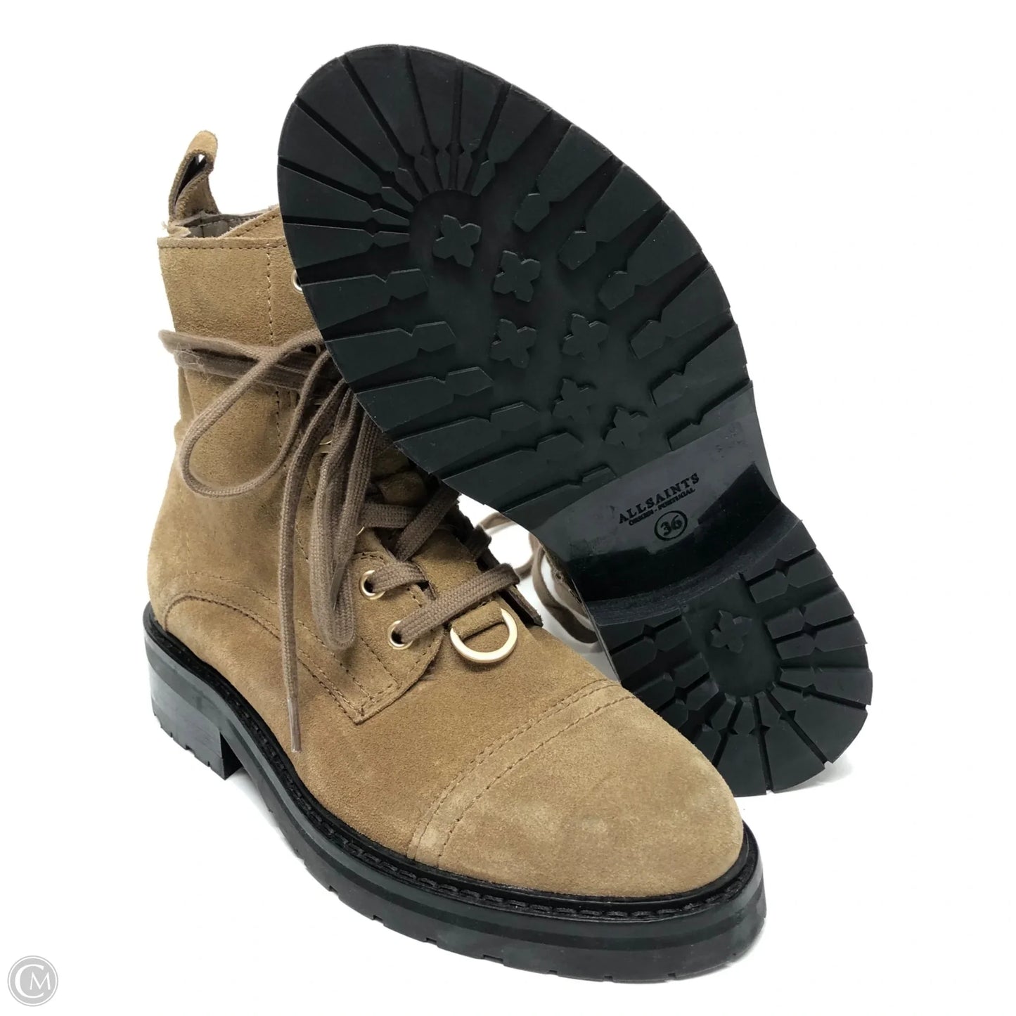 Boots Designer By All Saints In Brown, Size: 6