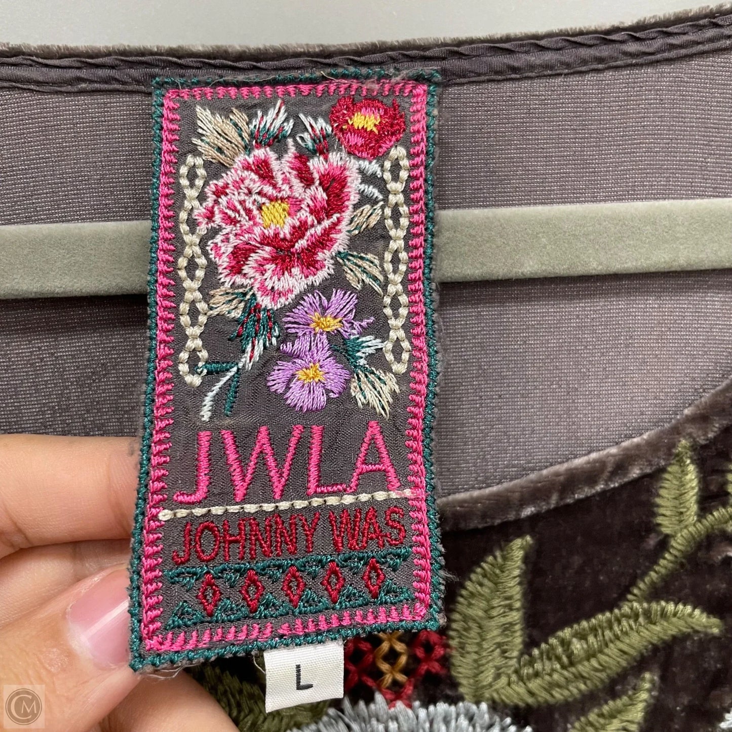 Top Short Sleeve By Johnny Was In Brown, Size: L