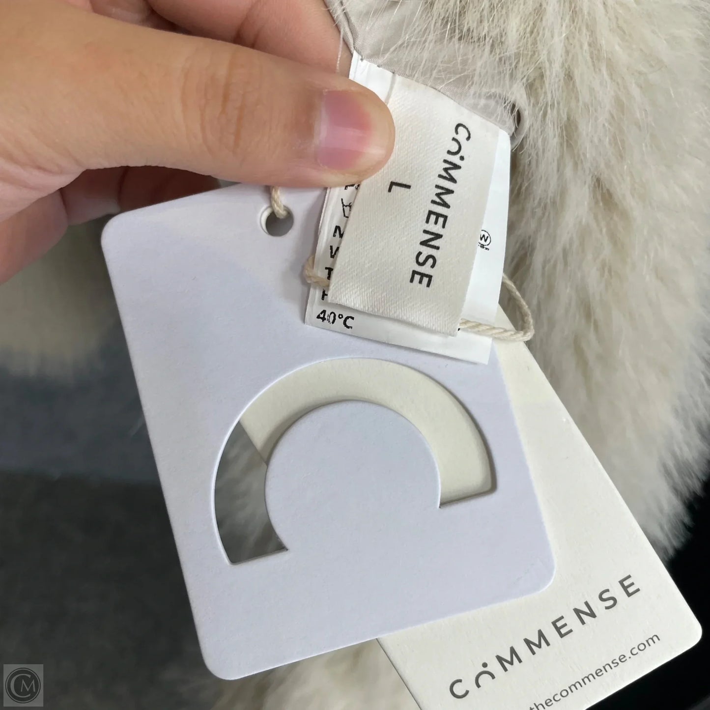 Coat Faux Fur & Sherpa By Commense In Cream, Size: L