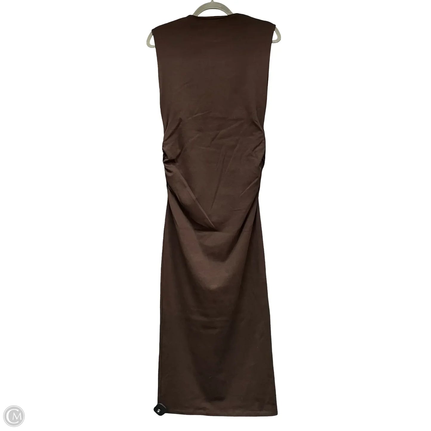 Dress Casual Midi By Zara In Brown, Size: L