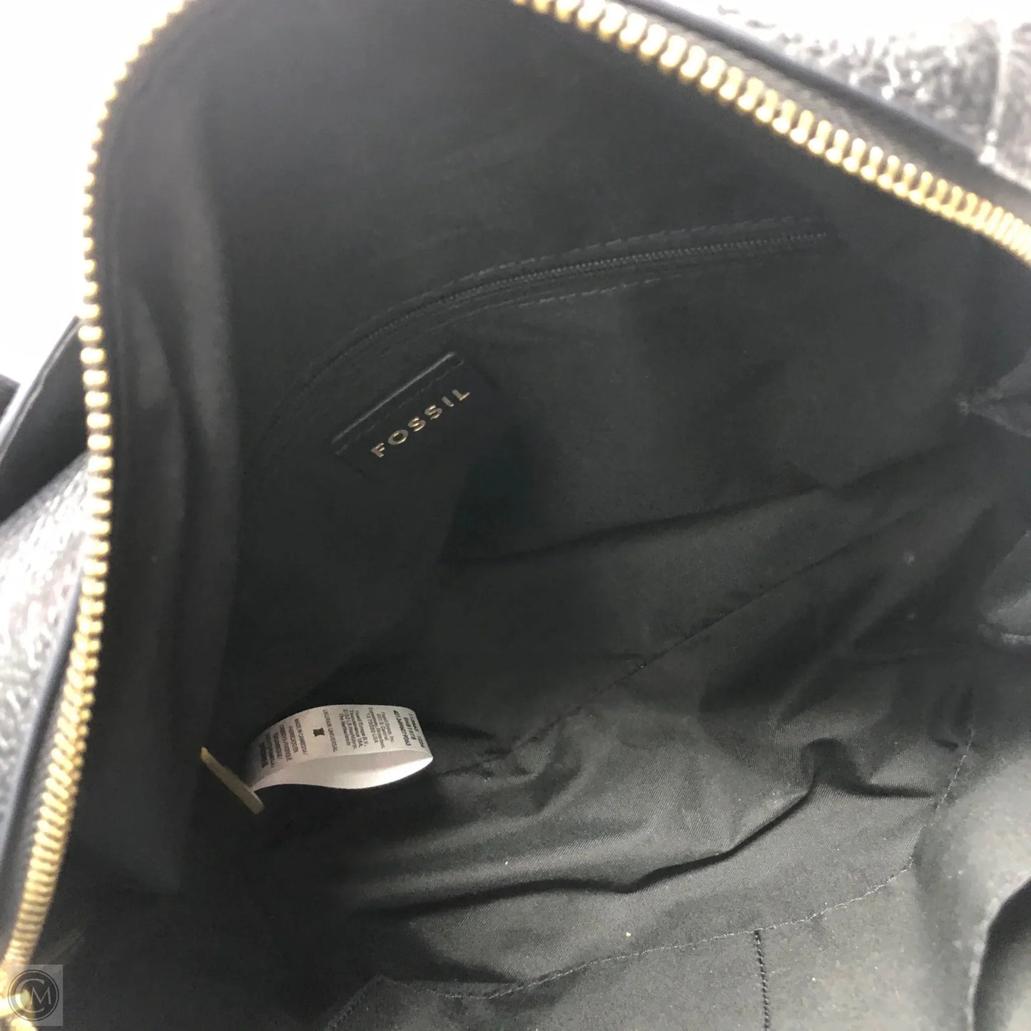 Handbag Leather By Fossil, Size: Small