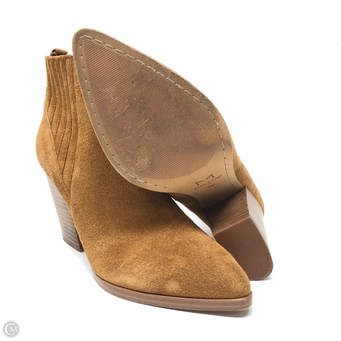 Boots Ankle Heels By Marc Fisher In Brown, Size: 9