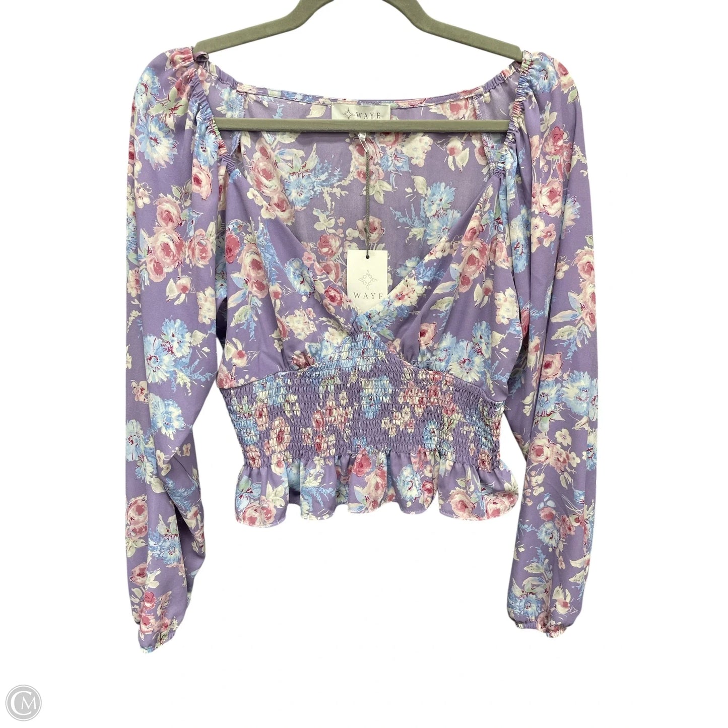Top Long Sleeve By Wayf In Purple, Size: S
