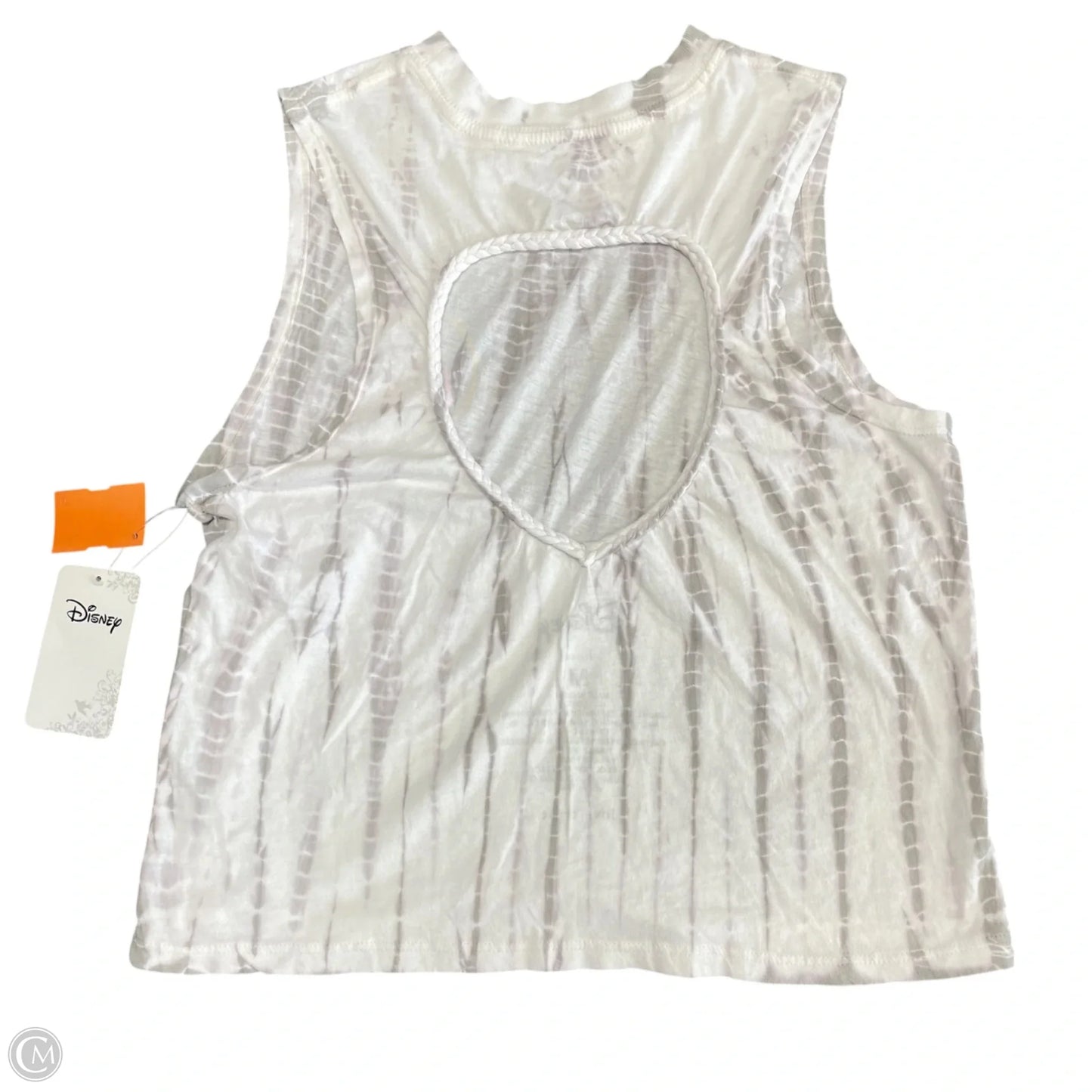 Tank Top By Disney In Grey & White, Size: M