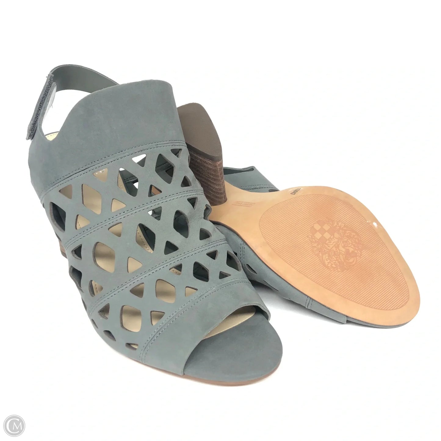 Sandals Heels Block By Vince Camuto In Grey, Size: 11