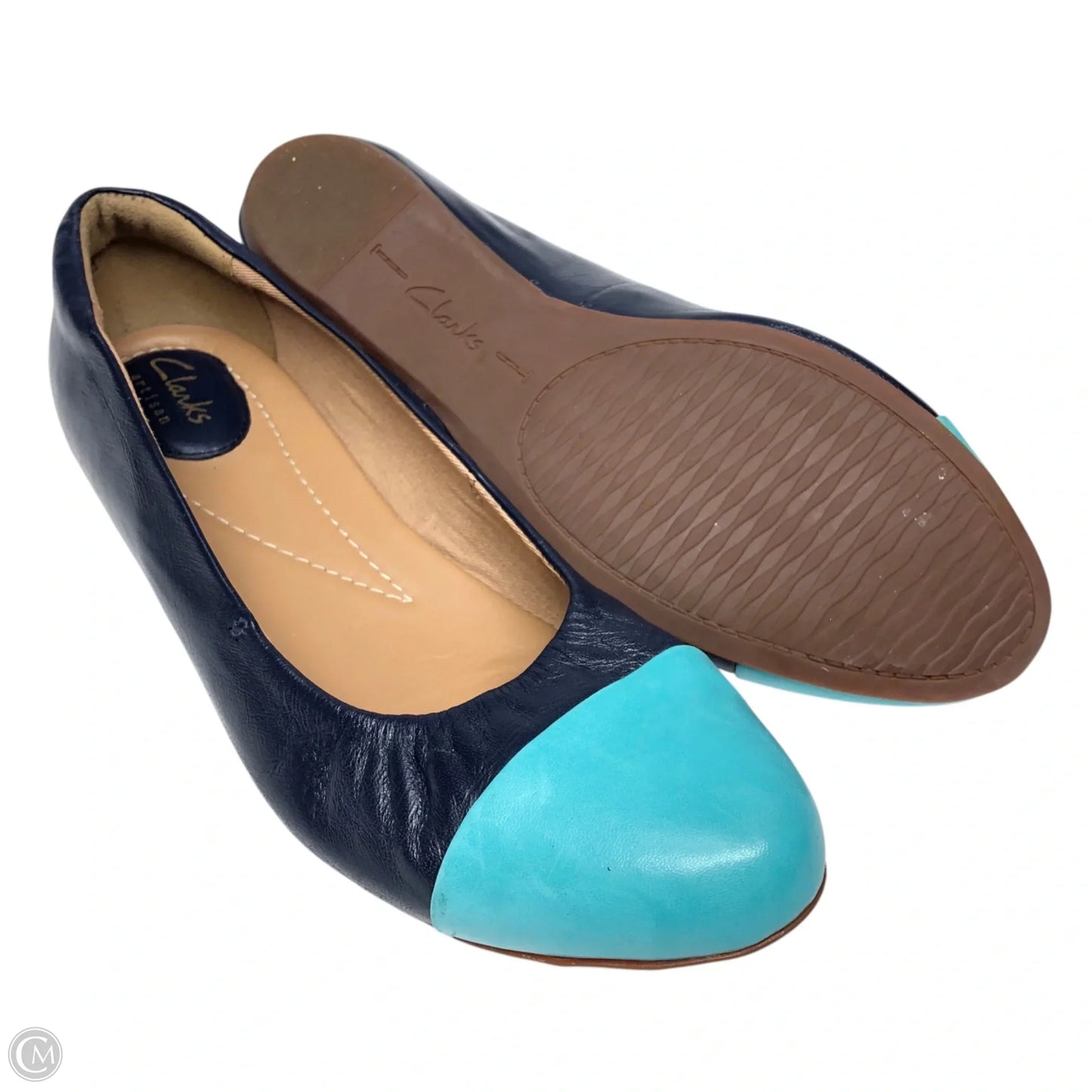 Shoes Flats By Clarks In Blue, Size: 9.5