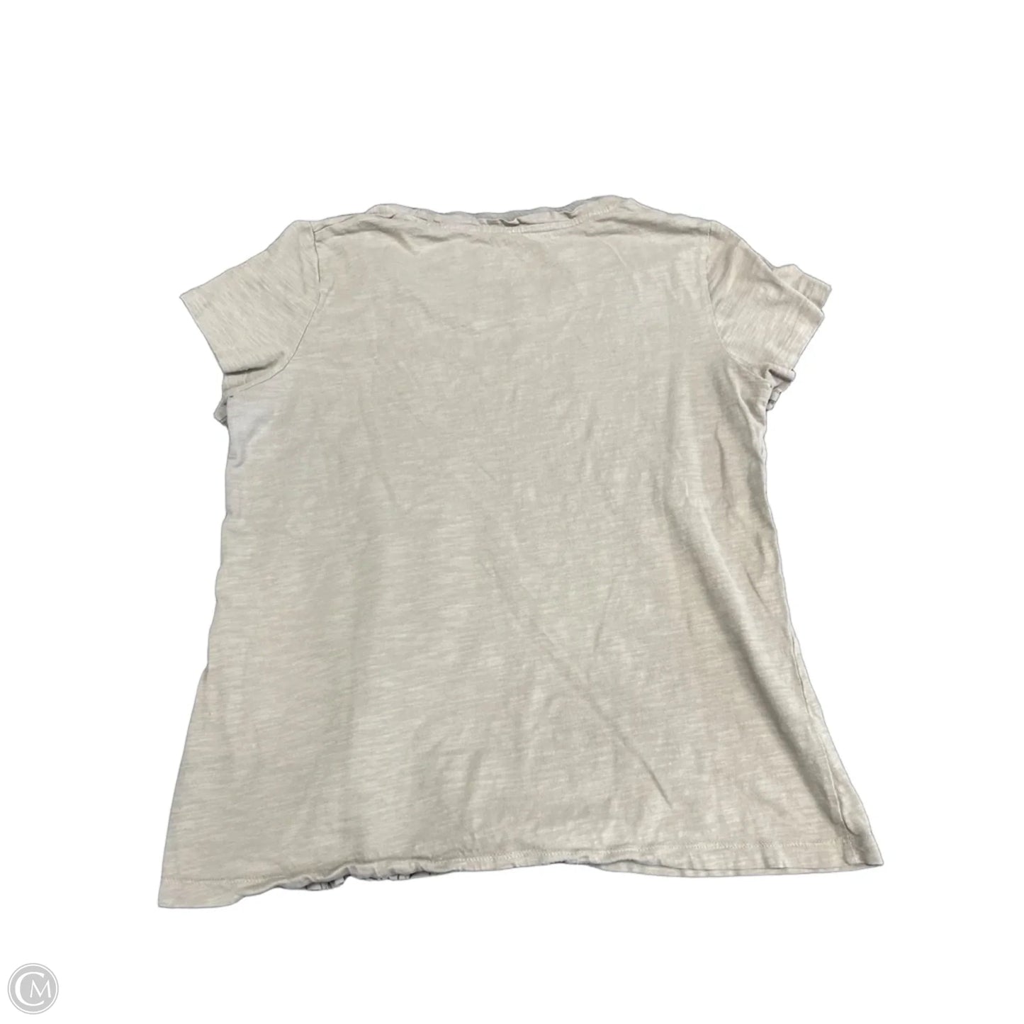 Top Short Sleeve By Sonoma In Beige, Size: L