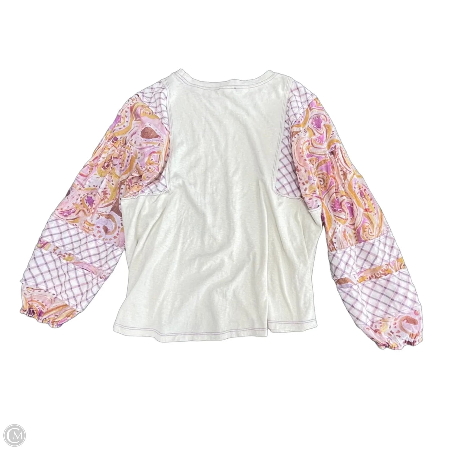 Top Long Sleeve By Easel In Purple & Tan, Size: M