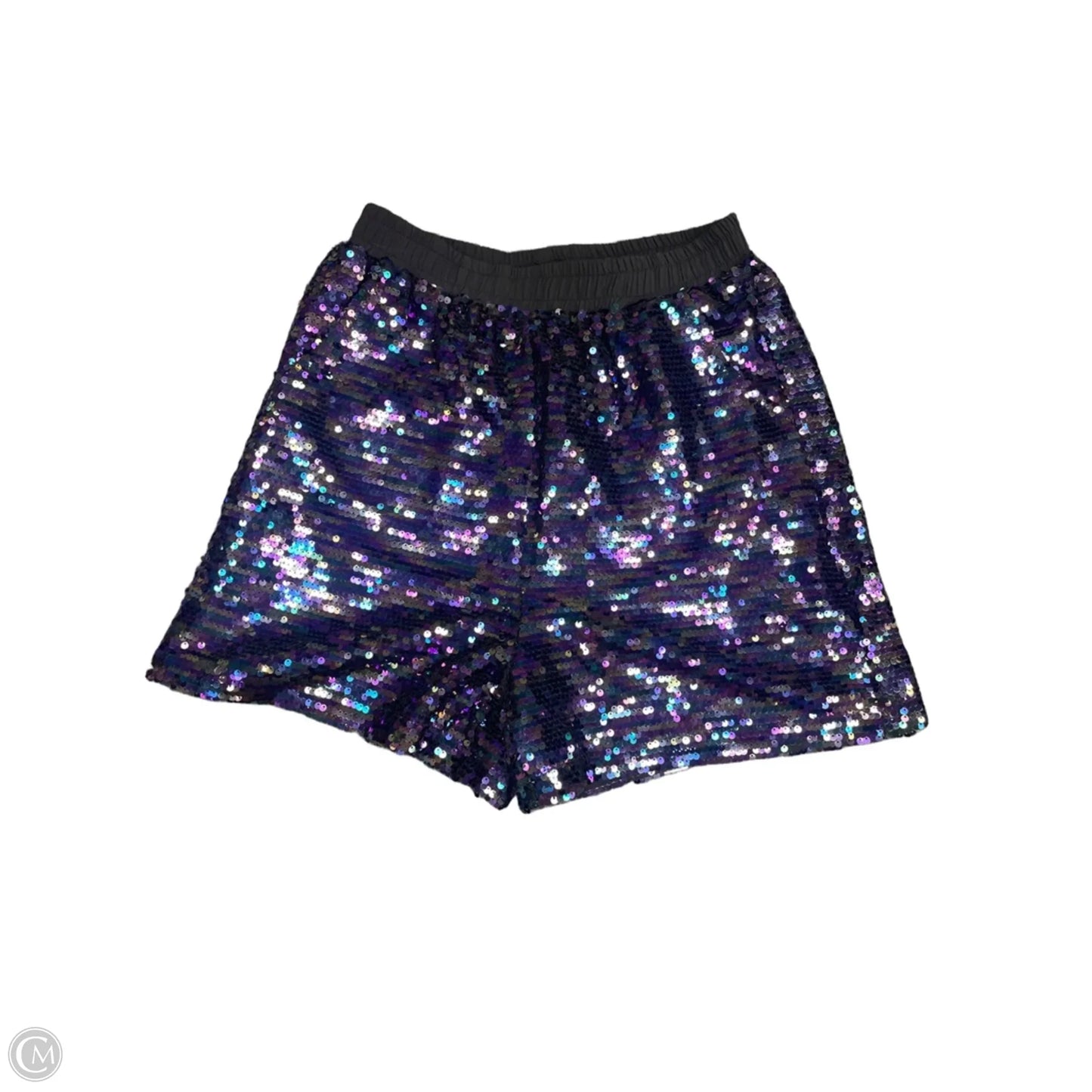 Shortalls By Lili Sidonio In Black & Purple, Size: S